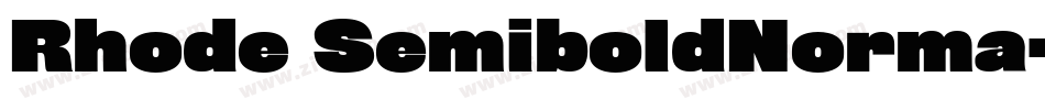Rhode SemiboldNorma字体转换